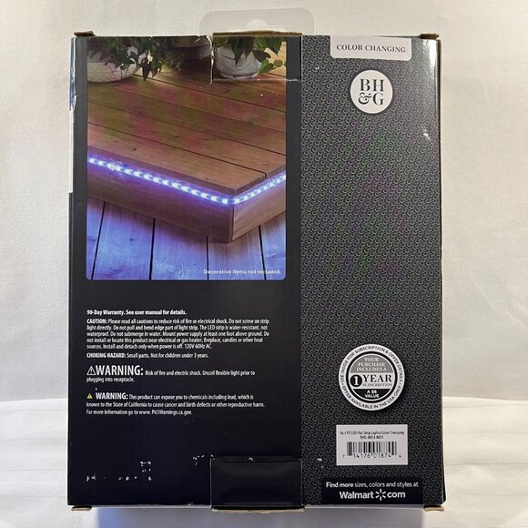 Better Homes & Gardens 16 ft LED Flat Strip Lights Color Changing Indoor/Outdoor - Picture 2 of 2